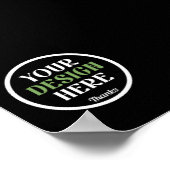 Poster Code QR de logo noir personnalisé pour la marque c (Coin)