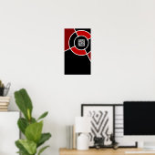 Poster code QR de maroon bullseye (Bureau à domicile)