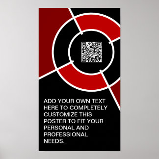 Poster code QR de maroon bullseye