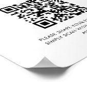 Poster Code QR de partage de photos de mariage Capturez l (Coin)