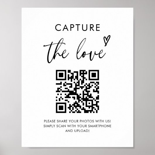 Poster Code QR de partage de photos de mariage Capturez l (Devant)