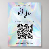 Poster Code QR d'entreprise moderne Holowifi (Devant)