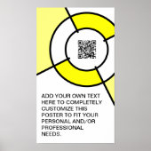 Poster code QR du bullseye jaune (Devant)