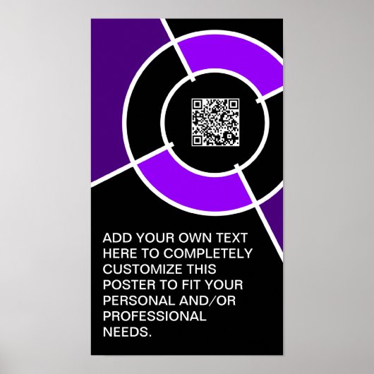 Poster code QR du bullseye mauve (Devant)