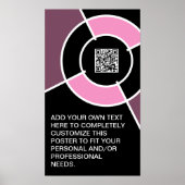 Poster code QR du bullseye rose (Devant)