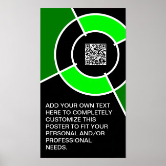 Poster code QR du bullseye vert