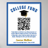 Poster Code QR du Fonds universitaire des diplômés Or Ble (Devant)