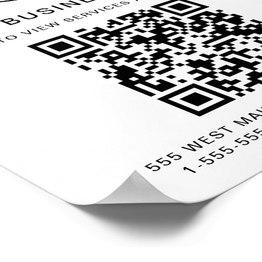 Poster Code QR du logo de l'entreprise (Coin)
