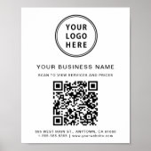 Poster Code QR du logo de l'entreprise (Devant)