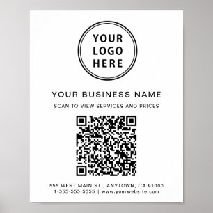 Poster Code QR du logo de l'entreprise