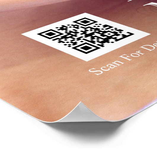 Poster Code QR du logo du salon de coiffure pour filles P (Coin)