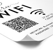 Poster Code QR du mot de passe du réseau WIFI (Coin)