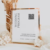 Poster Code QR du programme de mariage HARLOW Panneau de 