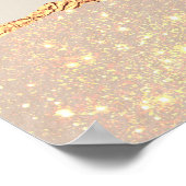 Poster Code QR élégant moderne rose gold noir pour fille (Coin)