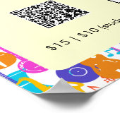 Poster Code QR et logo du festival de musique d'été (Coin)