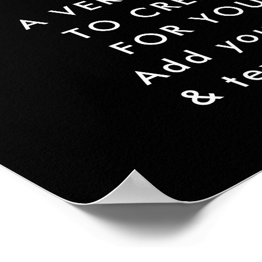 Poster Code QR | Logo Professionnel Simple Noir (Coin)