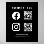Poster Code QR Médias Sociaux Suivez Scannez Connectez-vo (Devant)