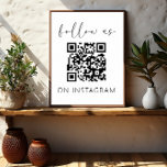 Poster Code QR minimaliste Suivez-nous sur Instagram<br><div class="desc">Améliorez la présence de votre entreprise sur les médias sociaux avec notre minimaliste QR Code "Suivez-nous sur Instagram" Signe. Ce cling de fenêtre élégant et contemporain allie style et fonctionnalité, ce qui en fait un outil essentiel pour s'engager avec votre public. Doté d'un design minimaliste avec un code QR scannable,...</div>