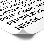 Poster code QR noir et blanc du bullseye (Coin)