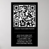 Poster code QR personnalisable (Devant)