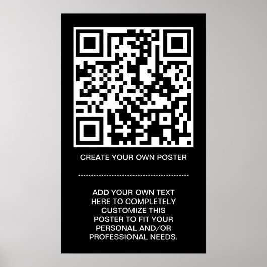 Poster code QR personnalisable (Devant)