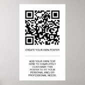 Poster code QR personnalisable (Devant)