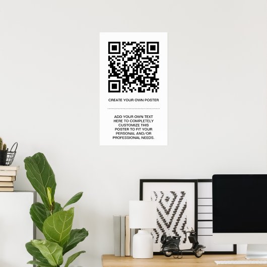 Poster code QR personnalisable (Bureau à domicile)