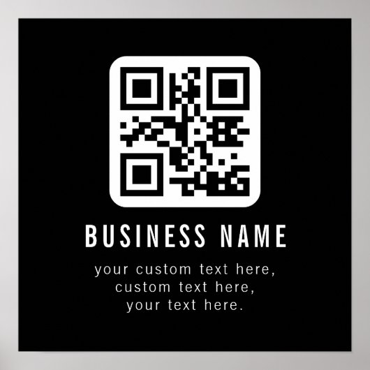 Poster Code QR personnalisable & Conception de texte modi (Devant)