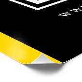 Poster Code QR personnalisé avec logo Moderne Brillance (Coin)