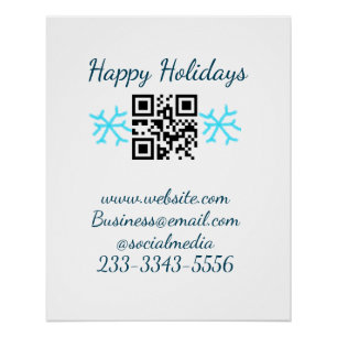 Poster code QR personnalisé simple ajoutez votre nom text