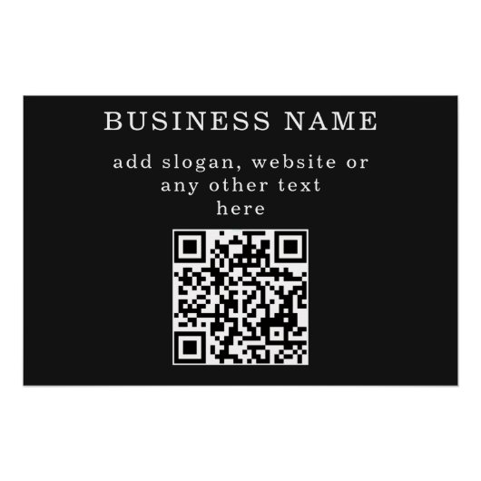 Poster Code QR promotionnel d'entreprise (Devant)