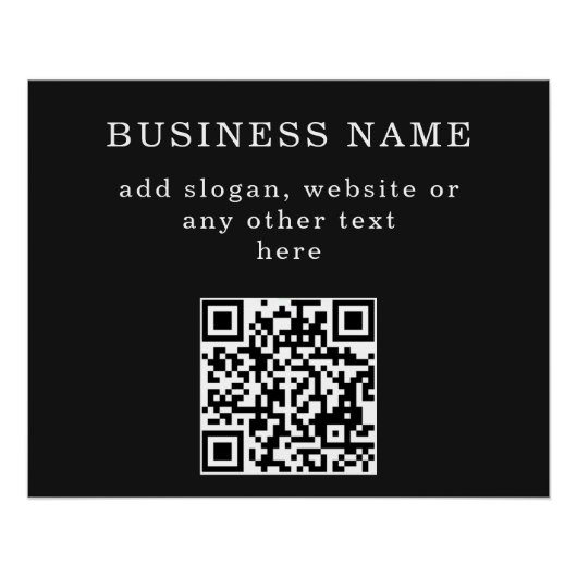 Poster Code QR promotionnel d'entreprise (Devant)