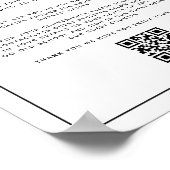 Poster Code QR sans contact Informations sur l'invité et  (Coin)