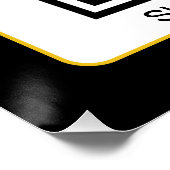 Poster Code QR scannable modifiable + Nom de votre entrep (Coin)