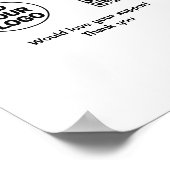 Poster Code QR simple minimal ajouter logo texte médias s (Coin)