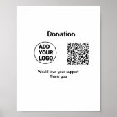 Poster Code QR simple minimal ajouter logo texte médias s (Devant)