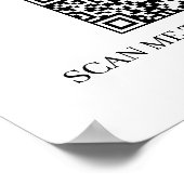 Poster Code QR WiFi personnalisé | Affichage de scan de r (Coin)