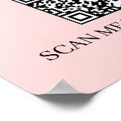Poster Code QR WiFi Rose Personnalisé | Affichage de scan (Coin)