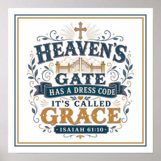 Poster Code vestimentaire de la porte du ciel C'est appel (Devant)
