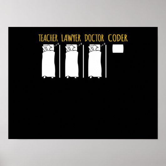 Poster Coder Technique Ordinateur IT Coding Programmation (Devant)