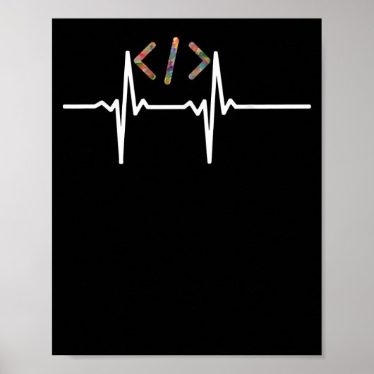 Poster Coders Funny | Codage du programmeur de logiciel i (Devant)