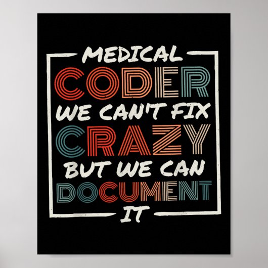 Poster Codeur médical que nous ne pouvons pas réparer, co (Devant)