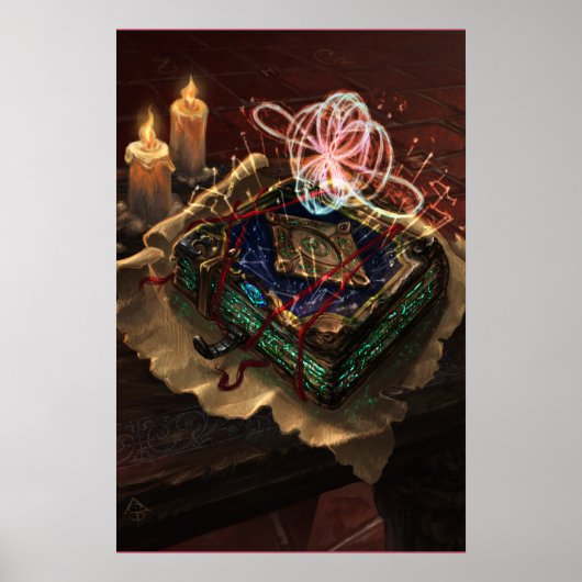 Poster Codex Akasha - art fantastique ésotérique mystique (Devant)