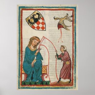 Poster Codex Manesse - Graf Otto von Botenlauben