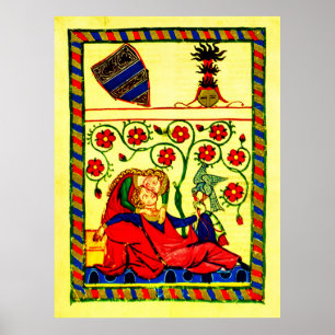 Poster Codex Manesse - Heidelberg - Konrad von Altstetten