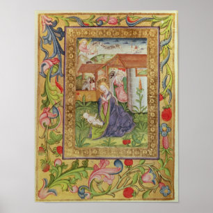 Poster Codex Ser Nov 2599 f. 39v The Birth of Christ