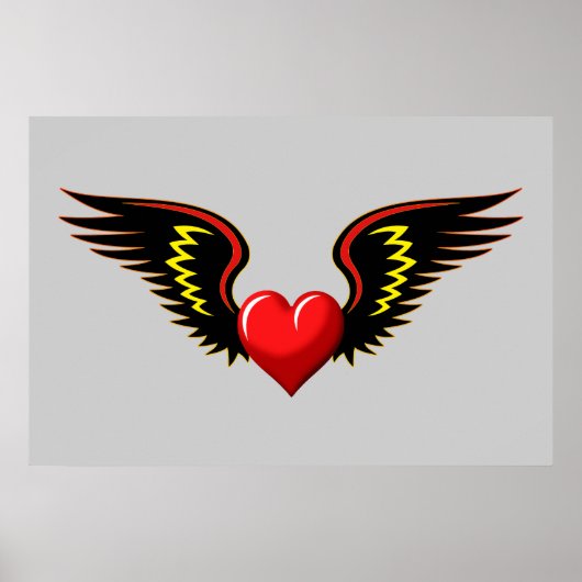 Poster Coeur ailé (Devant)