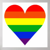 Poster Coeur arc-en-ciel (Devant)