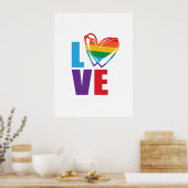Poster Cœur Arc-en-ciel Amour (Cuisine)