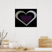 Poster Coeur argenté de la forme (Cuisine)